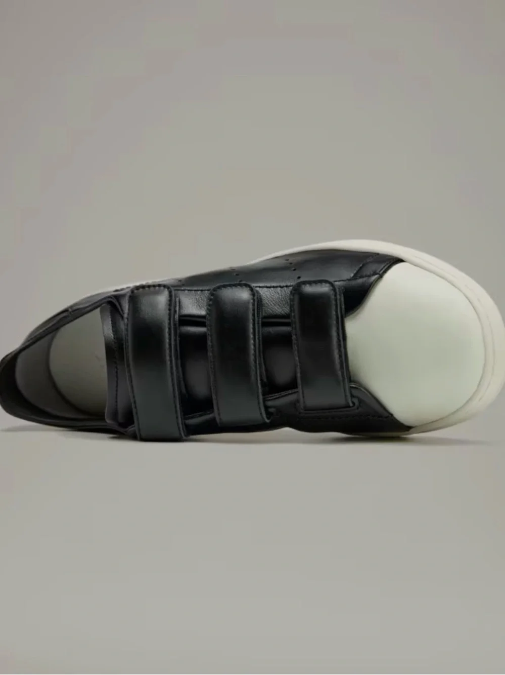 adidas Men's Black Leather Velcro Strap Sneakers Yohji Yamamoto Stan Smith Y-3